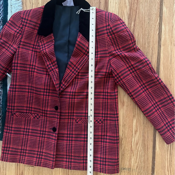 Vintage 1990s Wool Tartan Plaid Blazer - Picture 7 of 10